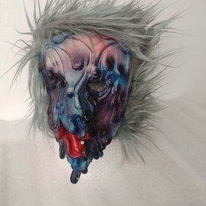 Vintage Halloween mask costume monster dripping